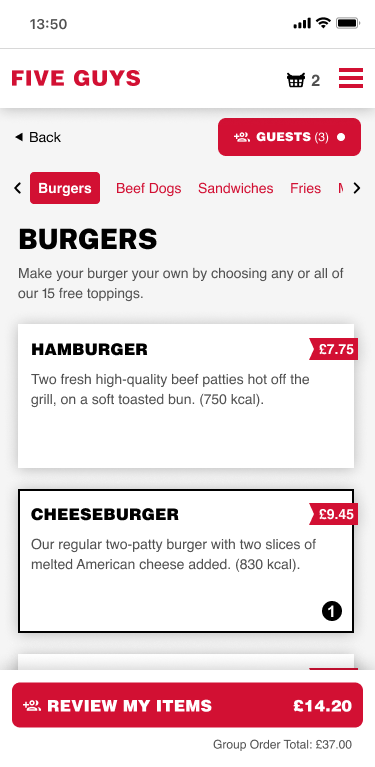 Click and collect ordering