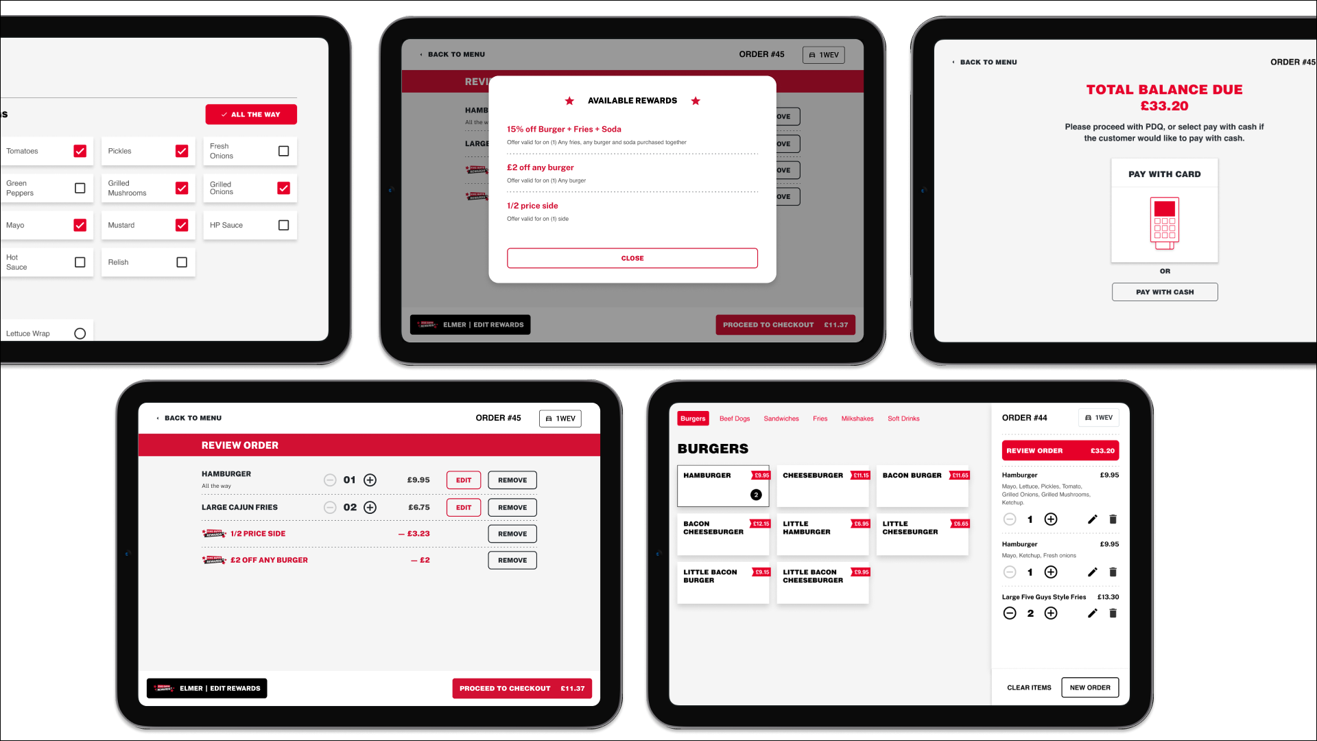 Line-busting mobile ordering on tablets in queue